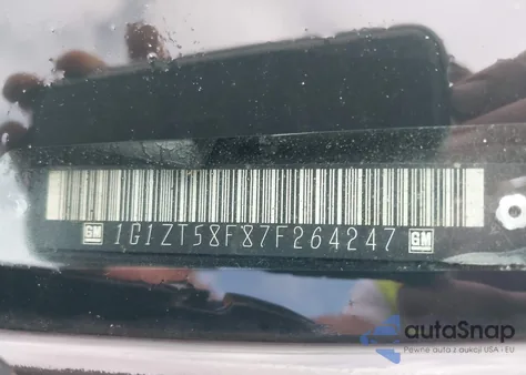 2007 Chevrolet Malibu Lt from USA, damaged, VIN 1G1ZT58F87F264247